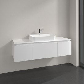 Тумба под раковину Villeroy & Boch Legato 140х38 см МДФ/ДСП белый глянцевый B75900DH