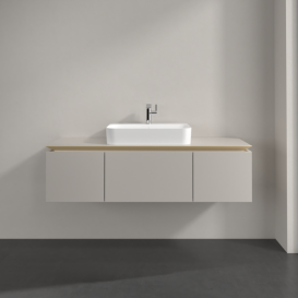 Тумба под раковину Villeroy & Boch Legato 140х38 см ДСП нежно-серый B75900VK