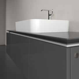 Тумба под раковину Villeroy & Boch Legato 140х38 см МДФ/ДСП глянцевый серый B75900FP