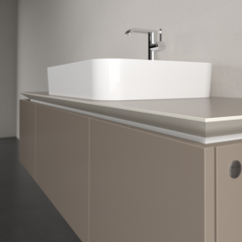 Тумба під раковину Villeroy & Boch Legato 140х38 см ДСП сірий трюфель B75900VG