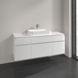 Тумба под раковину Villeroy & Boch Legato 140х55 см МДФ/ДСП белый глянцевый B76000DH