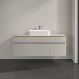 Тумба під раковину Villeroy & Boch Legato 140х55 см ДСП ніжно-сірий B76000VK