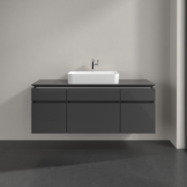 Тумба під раковину Villeroy & Boch Legato 140х55 см МДФ/ДСП глянсовий сірий B76000FP