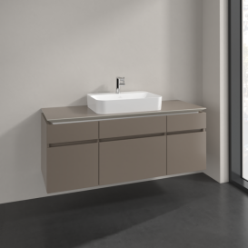 Тумба під раковину Villeroy & Boch Legato 140х55 см ДСП сірий трюфель B76000VG