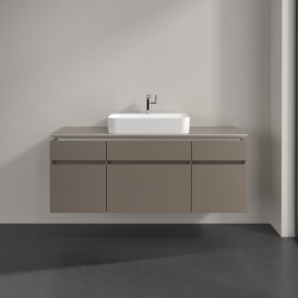 Тумба під раковину Villeroy & Boch Legato 140х55 см ДСП сірий трюфель B76000VG