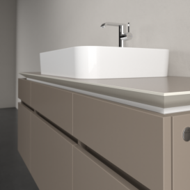 Тумба під раковину Villeroy & Boch Legato 140х55 см ДСП сірий трюфель B76000VG