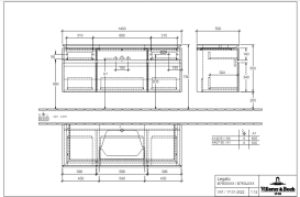 Тумба під раковину Villeroy&Boch Legato 140х55 см ДСП північний дуб B76000VJ