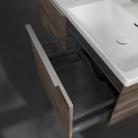 Тумба під раковину Villeroy & Boch Subway 3.0 127х42,9 см з підсвічуванням ДСП кам'яний дуб C567L0RK