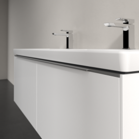 Тумба под раковину Villeroy & Boch Subway 3.0 127,2х42,9 см с подсветкой ДСП бриллиантовый белый C567L0VE