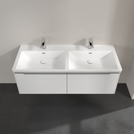 Тумба під раковину Villeroy & Boch Subway 3.0 127х42,9 см з підсвічуванням ДСП чистий білий C567L0VF