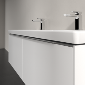 Тумба під раковину Villeroy & Boch Subway 3.0 127х42,9 см з підсвічуванням ДСП чистий білий C567L0VF