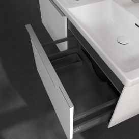 Тумба під раковину Villeroy & Boch Subway 3.0 127х42,9 см з підсвічуванням ДСП чистий білий C567L0VF