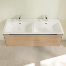 Тумба під раковину Villeroy & Boch Subway 3.0 127,2х42,9 см з підсвічуванням ДСП північний дуб C567L0VJ