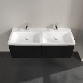 Тумба під раковину Villeroy & Boch Subway 3.0 127,2х42,9 см з підсвічуванням ДСП вулкан чорний C567L0VL