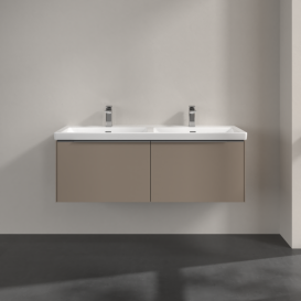 Тумба під раковину Villeroy & Boch Subway 3.0 127,2х42,9 см з підсвічуванням ДСП тауп C567L0VM