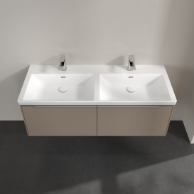 Тумба під раковину Villeroy & Boch Subway 3.0 127,2х42,9 см з підсвічуванням ДСП тауп C567L0VM