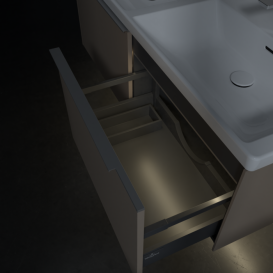 Тумба під раковину Villeroy & Boch Subway 3.0 127,2х42,9 см з підсвічуванням ДСП тауп C567L0VM