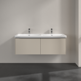 Тумба под раковину Villeroy & Boch Subway 3.0 127,2х42,9 см с подсветкой ДСП серый кашемир C567L0VN