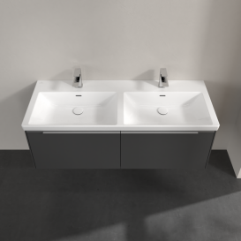 Тумба под раковину Villeroy & Boch Subway 3.0 127,2х42,9 см с подсветкой ДСП графит C567L0VR