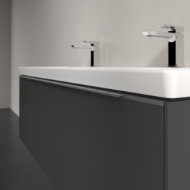 Тумба под раковину Villeroy & Boch Subway 3.0 127,2х42,9 см с подсветкой ДСП графит C567L0VR