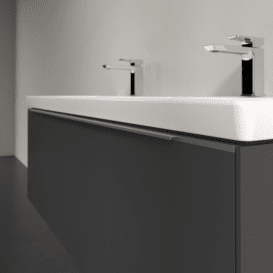 Тумба під раковину Villeroy & Boch Subway 3.0 127,2х42,9 см з підсвічуванням ДСП графіт C567L0VR