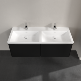 Тумба под раковину Villeroy & Boch Subway 3.0 127,2х42,9 см ДСП/алюминий черный вулкан/черный вулкан C567L1VL