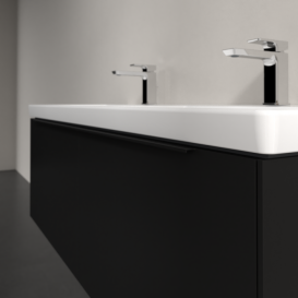 Тумба под раковину Villeroy & Boch Subway 3.0 127,2х42,9 см ДСП/алюминий черный вулкан/черный вулкан C567L1VL