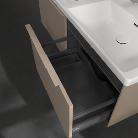 Тумба под раковину Villeroy & Boch Subway 3.0 127,2х42,9 см ДСП/алюминий тауп/монохром C567L2VM