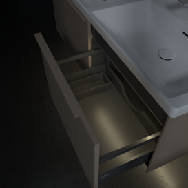 Тумба под раковину Villeroy & Boch Subway 3.0 127,2х42,9 см ДСП/алюминий тауп/монохром C567L2VM