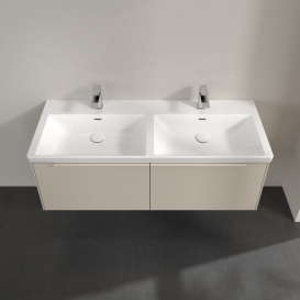 Тумба под раковину Villeroy & Boch Subway 3.0 127,2х42,9 см ДСП/алюминий серый кашемир/монохром C567L2VN