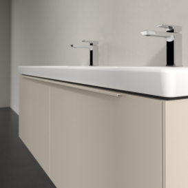 Тумба под раковину Villeroy & Boch Subway 3.0 127,2х42,9 см ДСП/алюминий серый кашемир/монохром C567L2VN