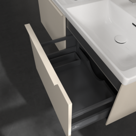 Тумба под раковину Villeroy & Boch Subway 3.0 127,2х42,9 см ДСП/алюминий серый кашемир/монохром C567L2VN