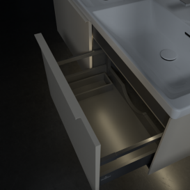 Тумба под раковину Villeroy & Boch Subway 3.0 127,2х42,9 см ДСП/алюминий серый кашемир/монохром C567L2VN