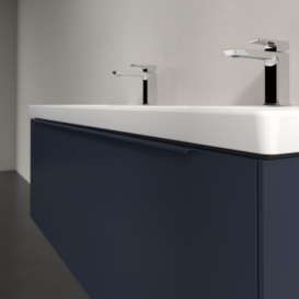 Тумба под раковину Villeroy & Boch Subway 3.0 127,2х42,9 см с подсветкой ДСП морской синий/монохром C567L2VQ