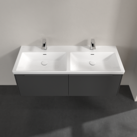 Тумба під раковину Villeroy & Boch Subway 3.0 127,2х42,9 см ДСП/алюміній графіт/монохром C567L2VR