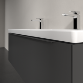 Тумба під раковину Villeroy & Boch Subway 3.0 127,2х42,9 см ДСП/алюміній графіт/монохром C567L2VR