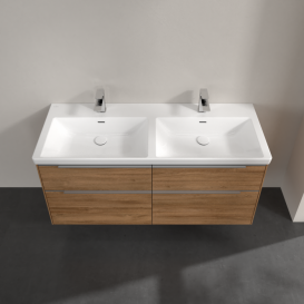 Тумба під раковину Villeroy & Boch Subway 3.0 127,2х57,6 см ДСП/алюміній дуб канзас C568L0RH