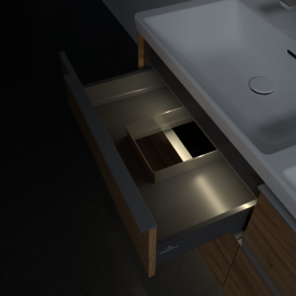 Тумба під раковину Villeroy & Boch Subway 3.0 127,2х57,6 см ДСП/алюміній дуб канзас C568L0RH