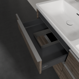 Тумба под раковину Villeroy & Boch Subway 3.0 127,2х57,6 см ДСП/алюминий дуб каменный C568L0RK