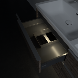 Тумба под раковину Villeroy & Boch Subway 3.0 127,2х57,6 см ДСП/алюминий дуб каменный C568L0RK