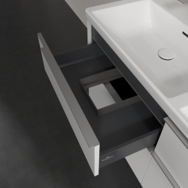 Тумба під раковину Villeroy & Boch Subway 3.0 127,2х57,6 см ДСП/алюміній діамантовий білий C568L0VE