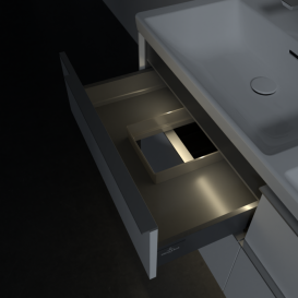 Тумба під раковину Villeroy & Boch Subway 3.0 127,2х57,6 см ДСП/алюміній діамантовий білий C568L0VE