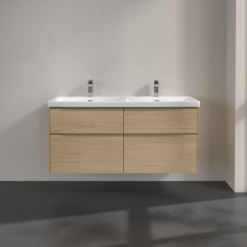 Тумба под раковину Villeroy & Boch Subway 3.0 127,2х57,6 см ДСП/алюминий дуб северный C568L0VJ