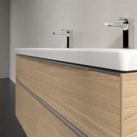 Тумба под раковину Villeroy & Boch Subway 3.0 127,2х57,6 см ДСП/алюминий дуб северный C568L0VJ