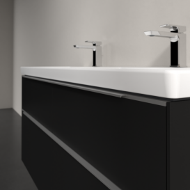 Тумба під раковину Villeroy & Boch Subway 3.0 127,2х57,6 см ДСП/алюміній чорний вулкан C568L0VL