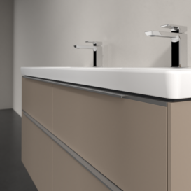 Тумба под раковину Villeroy & Boch Subway 3.0 127,2х57,6 см ДСП/алюминий тауп C568L0VM