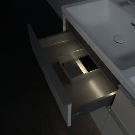 Тумба под раковину Villeroy & Boch Subway 3.0 127,2х57,6 см ДСП/алюминий серый кашемир C568L0VN