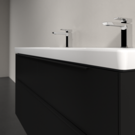 Тумба под раковину Villeroy & Boch Subway 3.0 127,2х57,6 см ДСП/алюминий черный вулкан C568L1VL