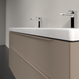 Тумба під раковину Villeroy & Boch Subway 3.0 127,2х57,6 см ДСП/алюміній тауп/монохром C568L2VM