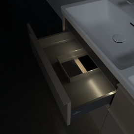 Тумба під раковину Villeroy & Boch Subway 3.0 127,2х57,6 см ДСП/алюміній тауп/монохром C568L2VM